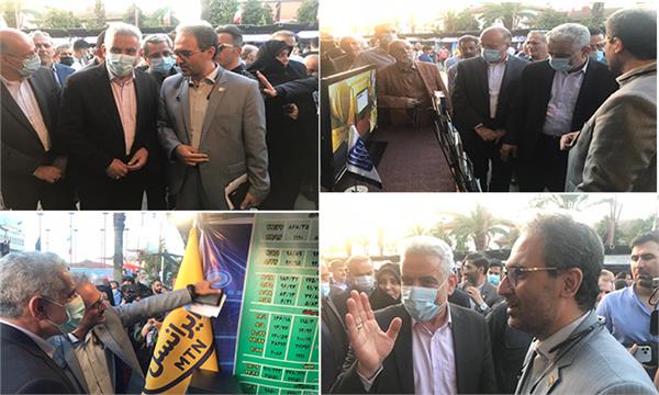 بازدید استاندار گیلان ازغرفه اداره کل ارتباطات استان درآغاز به کار نمایشگاه هفته دولت