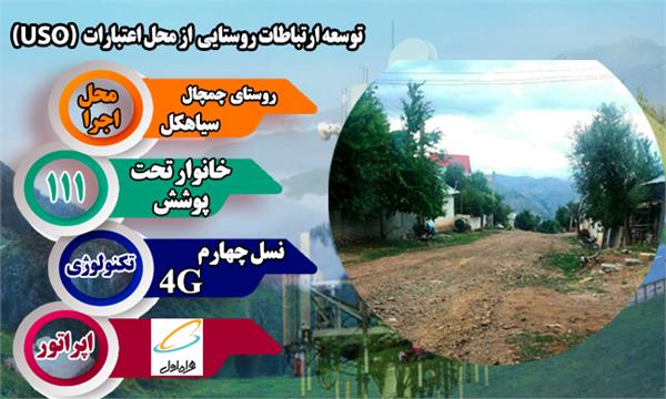 روستای چمچال شهرستان سیاهکل به شبکه ملی اطلاعات متصل شد