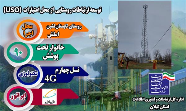 روستای تابستان‌نشین شهرستان املش به شبکه ملی اطلاعات متصل شد