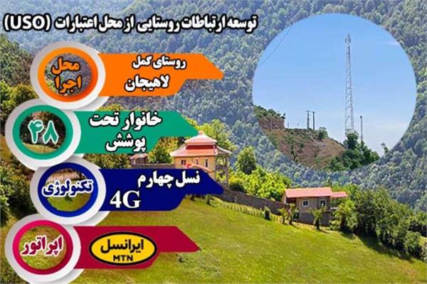 روستای گمل شهرستان لاهیجان به شبکه ملی اطلاعات متصل شد