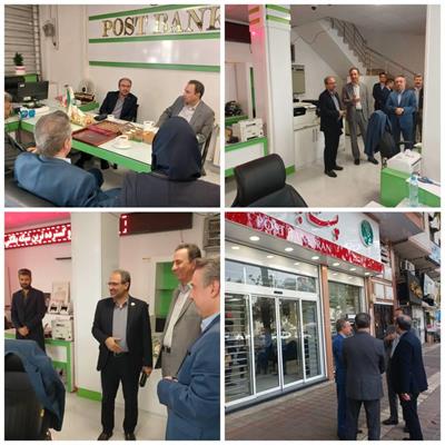 تأکید مدیرکل ارتباطات و فناوری اطلاعات گیلان بر توسعه بانکداری الکترونیک در بازدید از شعبه پست بانک گلسار رشت