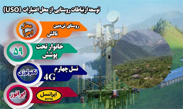 روستای تن دبین شهرستان تالش به شبکه ملی اطلاعات متصل شد