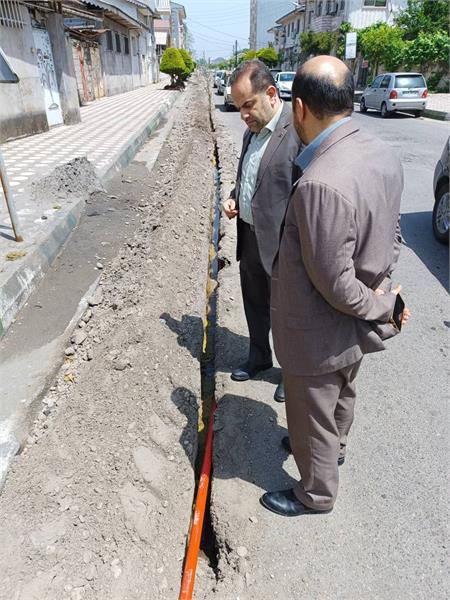 دومین بازدید میدانی از وضعیت اجرای پروژه فیبر نوری منازل و کسب و کارها در شهر آستانه اشرفیه
