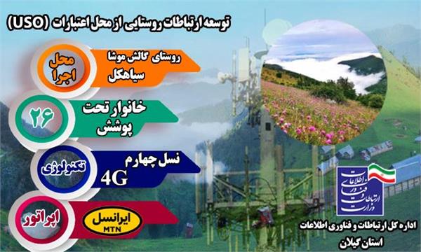 روستای گالش‌موشا شهرستان سیاهکل به شبکه ملی اطلاعات متصل شد