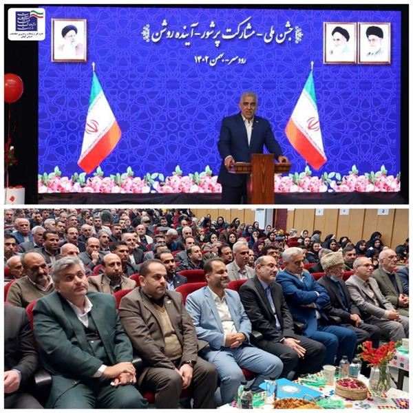 برگزاری جشن پیروزی شکوهمند انقلاب اسلامی و آیین افتتاح ۲۸۷ پروژه شهرستان رودسر با حضور استاندار