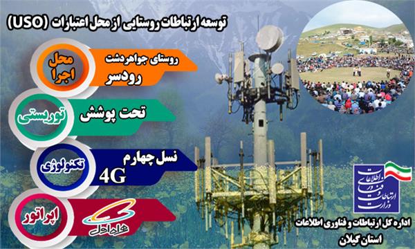 دسترسی ساکنان و گردشگران منطقه جواهردشت رودسر به اینترنت پرسرعت