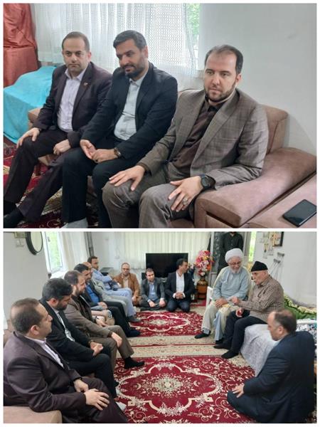 دیدار دکتر لاجوردی قائم مقام و معاون وزیر ارتباطات و فناوری اطلاعات و رییس سازمان تنظیم مقررات و ارتباطات رادیویی و دکتر زاهدی مدیرکل ارتباطات و فناوری اطلاعات استان گیلان با خانواده شهید مدافع حرم حب
