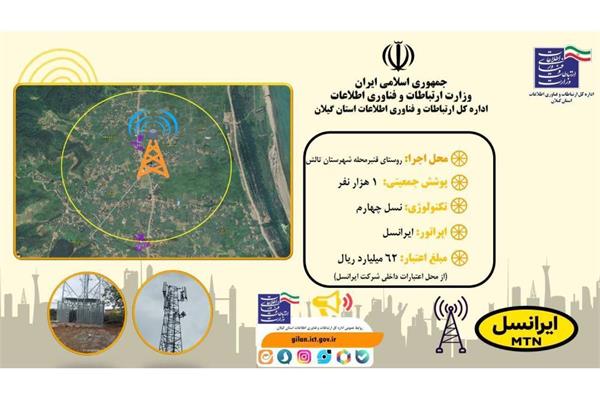 افتتاح سایت دکل ارتباطی روستای قنبرمحله شهرستان تالش