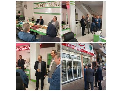 تأکید مدیرکل ارتباطات و فناوری اطلاعات گیلان بر توسعه بانکداری الکترونیک در بازدید از شعبه پست بانک گلسار رشت